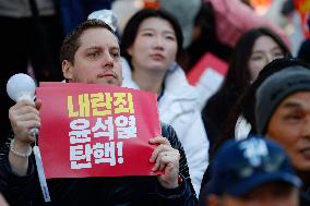 'Impeach Yoon Suk-yeol, Leader Of Treason, Immediately' Rally Demands Swift Action In South Korea