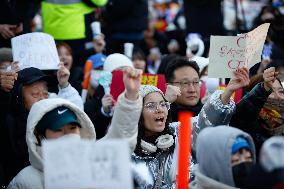 'Impeach Yoon Suk-yeol, Leader Of Treason, Immediately' Rally Demands Swift Action In South Korea