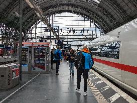 Passengers At Frankfurt Am Main Central Station