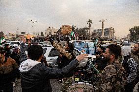 Celebration In Azaz Fall Of Assad Regime - Syria