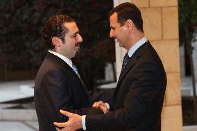 Saad Hariri meets with Bashar Al Assad - Damascus