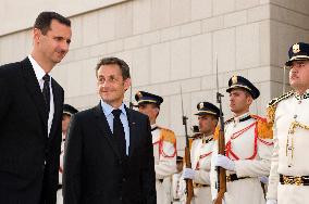 Nicolas Sarkozy in Damascus