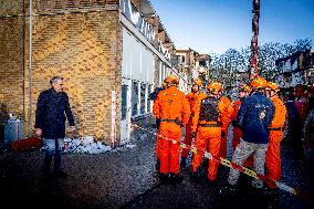 Dick Schoof At Scene Of Explosion - The Hague