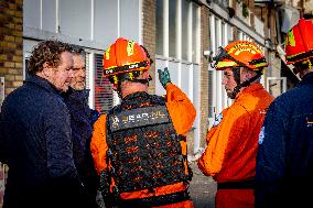 Dick Schoof At Scene Of Explosion - The Hague