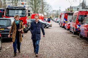 Dick Schoof At Scene Of Explosion - The Hague