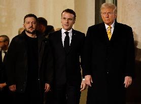 Trump, Macron, Zelensky Meeting - Paris