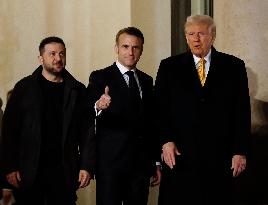 Trump, Macron, Zelensky Meeting - Paris