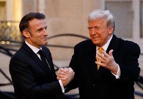 Trump, Macron, Zelensky Meeting - Paris