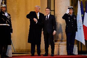 Trump, Macron, Zelensky Meeting - Paris