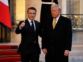 Trump, Macron, Zelensky Meeting - Paris