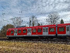 Suburban Train S6 Near Gauting, Bavaria