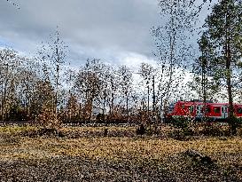 Suburban Train S6 Near Gauting, Bavaria