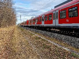 Suburban Train S6 Near Gauting, Bavaria