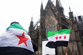 Syria Celebrate In Cologne After Syria Rebels Captured Damascus