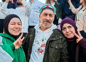 Syrians Celebrating The Fall Of Assad In Athens