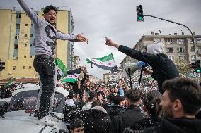 Syrian Refugees Celebrate The Fall Of Bashar Al-Assad In Ankara, Turkey