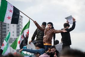 Syrian Refugees Celebrate The Fall Of Bashar Al-Assad In Ankara, Turkey