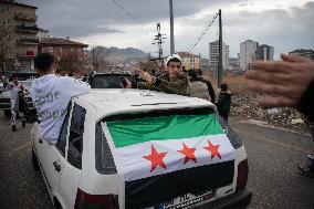 Syrian Refugees Celebrate The Fall Of Bashar Al-Assad In Ankara, Turkey