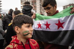 Syrian Refugees Celebrate The Fall Of Bashar Al-Assad In Ankara, Turkey