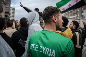 Syrian Refugees Celebrate The Fall Of Bashar Al-Assad In Ankara, Turkey