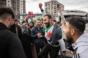 Syrian Refugees Celebrate The Fall Of Bashar Al-Assad In Ankara, Turkey