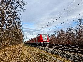 Suburban Train S6 Near Gauting, Bavaria