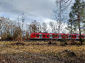 Suburban Train S6 Near Gauting, Bavaria