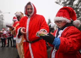 Santas On Wheels Bring Gifts To Kids In Need