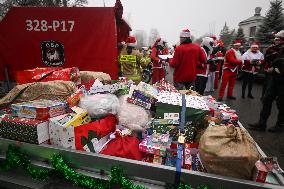 Santas On Wheels Bring Gifts To Kids In Need