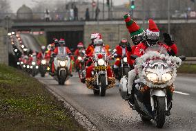 Santas On Wheels Bring Gifts To Kids In Need