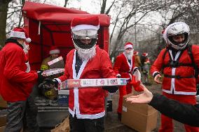 Santas On Wheels Bring Gifts To Kids In Need