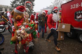 Santas On Wheels Bring Gifts To Kids In Need