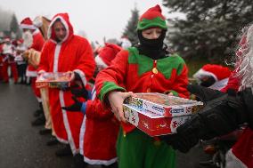 Santas On Wheels Bring Gifts To Kids In Need