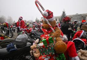 Santas On Wheels Bring Gifts To Kids In Need