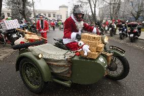 Santas On Wheels Bring Gifts To Kids In Need