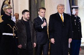 Trump, Macron, Zelensky Meeting at the Elysee - Paris