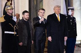 Trump, Macron, Zelensky Meeting at the Elysee - Paris