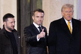 Trump, Macron, Zelensky Meeting at the Elysee - Paris