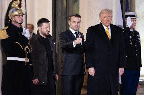 Trump, Macron, Zelensky Meeting at the Elysee - Paris