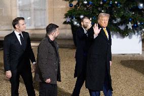 Trump, Macron, Zelensky Meeting at the Elysee - Paris