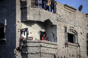 Aftermath of Israeli Airstrike Nuseirat Refugee Camp - Gaza