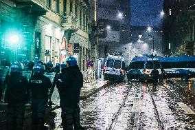 Protesters Clash With Police Outside The Prima Della Scala 2024 Of Giuseppe Verdi’s Opera La Forza Del Destino In Milan