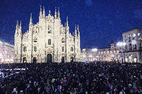 The Lighting Ceremony Of The Christmas Tree Of The Olympic And Paralympic Games In Milan