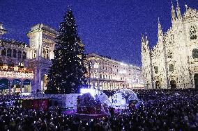 The Lighting Ceremony Of The Christmas Tree Of The Olympic And Paralympic Games In Milan