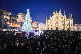 The Lighting Ceremony Of The Christmas Tree Of The Olympic And Paralympic Games In Milan