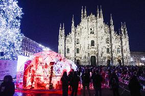 The Lighting Ceremony Of The Christmas Tree Of The Olympic And Paralympic Games In Milan