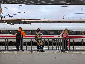 Travelers At Munich Pasing Station