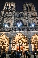 Second mass at Notre-Dame de Paris cathedral on the day of its re-opening