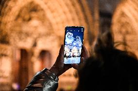 Second mass at Notre-Dame de Paris cathedral on the day of its re-opening