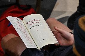 Second mass at Notre-Dame de Paris cathedral on the day of its re-opening